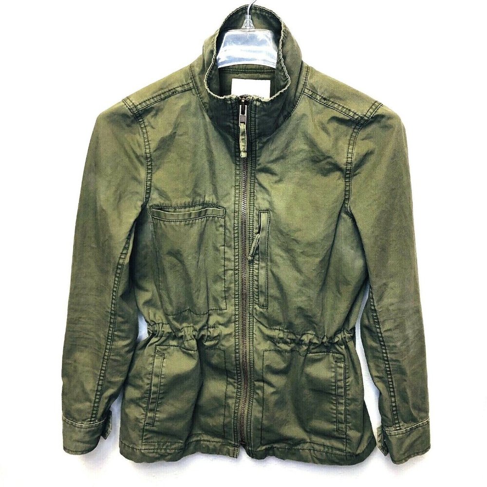 Madewell Womens Fleet Cargo Jacket Green Military